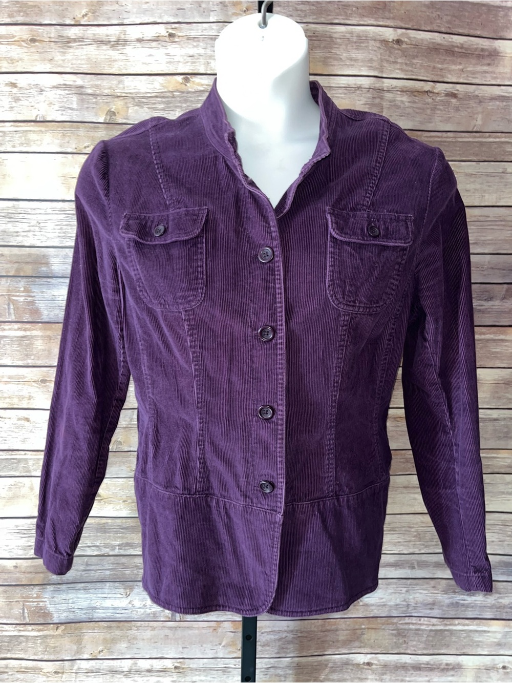Covington Corduroy Button-Front Jacket 
Size 16
